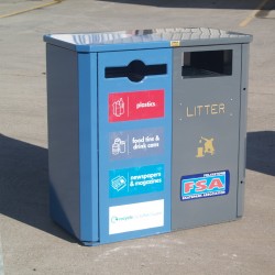 Jumbo 2-Way Recycling Bin Recycling Litter Bins